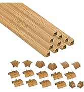 D-Line 157in Corner Cord Cover Kit, Stainable, Self-Adhesive Wire Hider, Hide Cords in Corners - ...