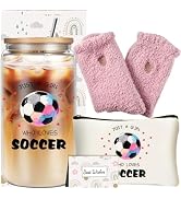 Soccer Lover Gifts for Women, Team Gift for Coaches Players Football Lovers, Sports Accessories C...