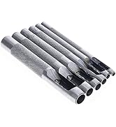 ToolTreaux Carbon Steel Punch Set Leather Working Tools, 6pc