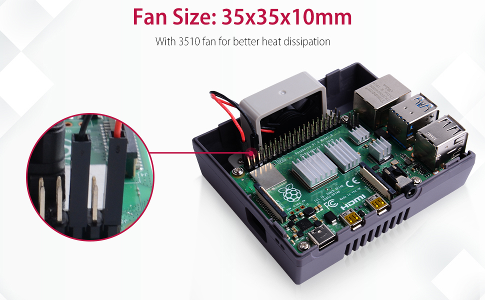raspberry pi case with fan