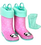Toddler Rain Boots, Kids Rain Boots for Girls and Boys Rain Boots - Rubber with Fun 3D Patterns &...