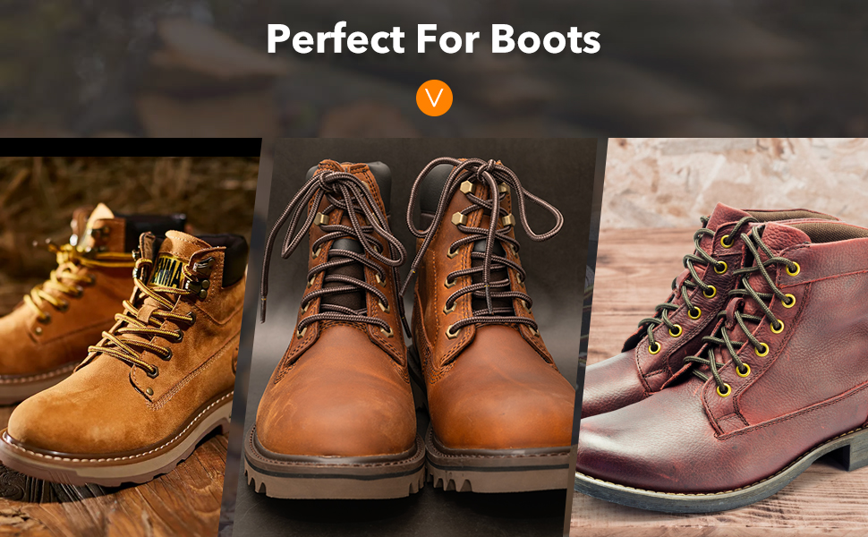VSUDO 4mm round shoelaces perfect for boots