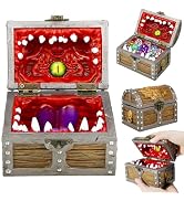 Wowagoga Mimic Chest Dice Storage Box, DND Dice Set, Holder Vault Case, Box Suitable for Dungeons...