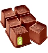 Yookwutar Bed Risers 1 inch, 2 inch, 3 inch, 4 inch, 6 inch, 8 inch Heavy Duty, Oversized Furnitu...