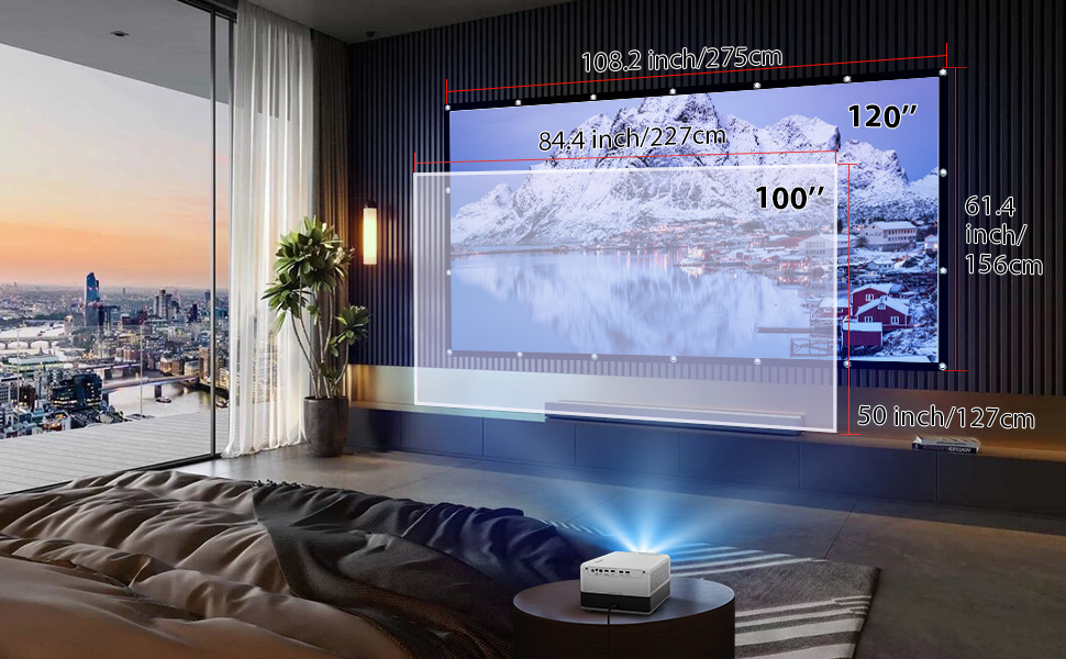 screen projector for room wall