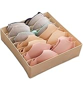 ALYER Collapsible Bra(A-C Cup) Drawer Organizer,Durable Cloth Storage Box Bins Dividers for Panti...