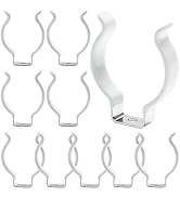 T12 U Clips LED Bulbs Holder with Screws Tough Carbon Steel Lamp Bracket White Pipe Support Lamph...