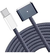 DERLULU USB-C to Magnetic Charger Cable for MacBook Air & Pro (6.6ft/2m), Reinforced Fast Chargin...