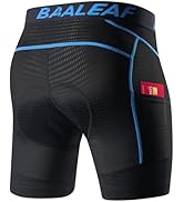 baleaf Men's Cycling Underwear 4D Padded Bike Shorts Pocket Mountain Bike Liner Bicycle Gear