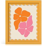 THKRLOF 8x10 Picture Frame with Real Glass, Wooden cute 8 x 10 Photo Frame with Wavy Mat for Tabl...