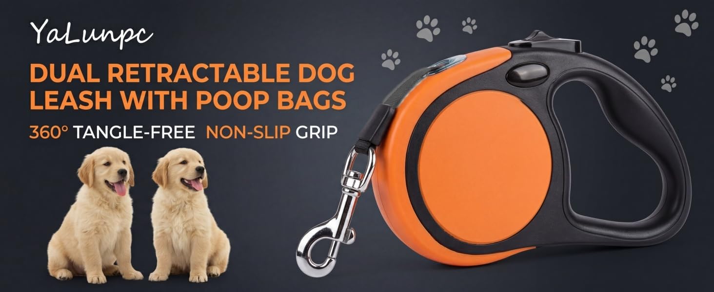 Dual Retractable Dog Leash