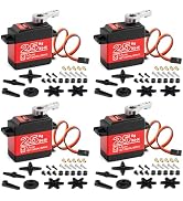 25KG High Torque Servo Motor, Miuzei RC Steering Servo Metal Gear Waterproof Compatible with 1/8,...