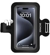 JEMACHE Running Armband for iPhone 15 Pro Max, 15 14 13 12 11, Samsung Galaxy S23 S22 S21 Ultra, ...
