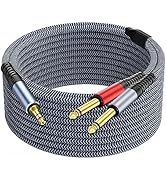 TAISUSAN 1/8 Stereo to Dual 1/4 Mono Cable 15ft, 3.5mm to Dual 1/4 Cable, 1/8 inch TRS Stereo to ...