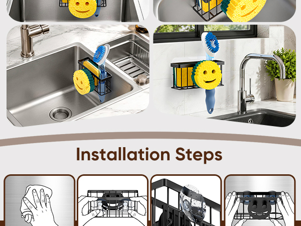 sponge holder for kitchen sink