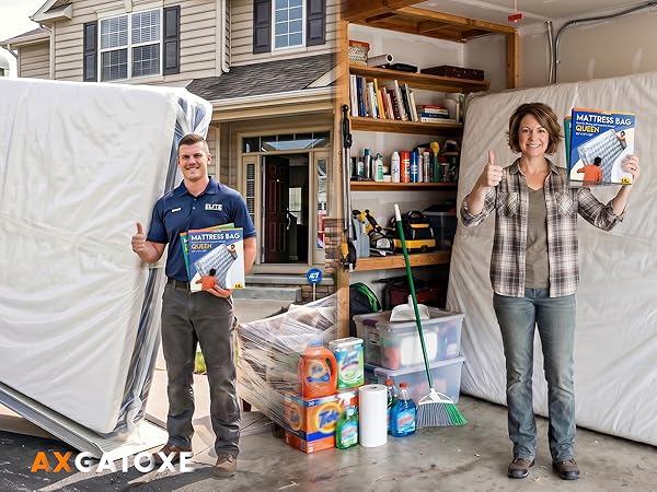 Protect your bed with a plastic cover during mattress storage.