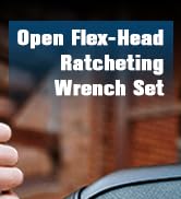 LOSCHEN Metric Open Flex-Head Ratcheting Wrench Combination 12 Pcs/set 8-19mm, Metric Spanner wit...