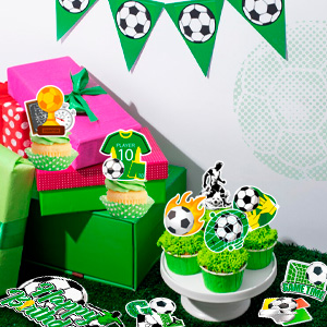 soccer cake topper