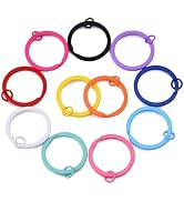 20 Pcs Multi-Colored Metal Flat Split Keyrings Keychain Rings for Home Office Car Keys Attachment...