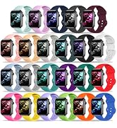 Kounlsyam 23 Pack Bands Compatible with Apple Watch Band 49mm 46mm 45mm 44mm 42mm 41mm 40mm 38mm ...