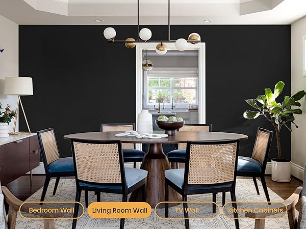 black wallpaper peel and stick modern