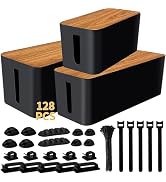 YUANYE Cable Management Box Cable Management Kit for Power Strip to Hide Wires,Cord Organizer Box...