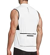 baleaf Men's Sleeveless Cycling Jersey Road Bike Shirt Bicycle Biking Tank Tops Full Zip Pockets ...