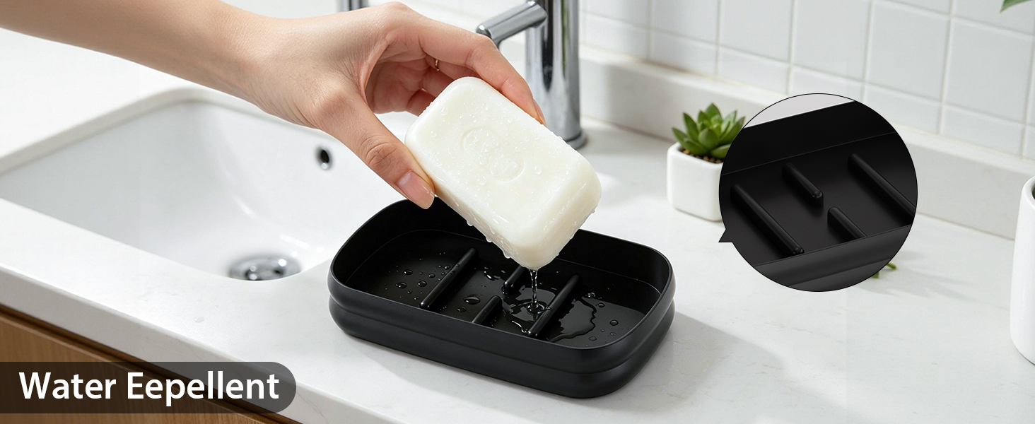 black bathroom set