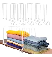 ziroland 8-Pack 9“ Tall Metal Shelf Dividers for Closet Organization, Wardrobe, Bookshelf, Cabine...