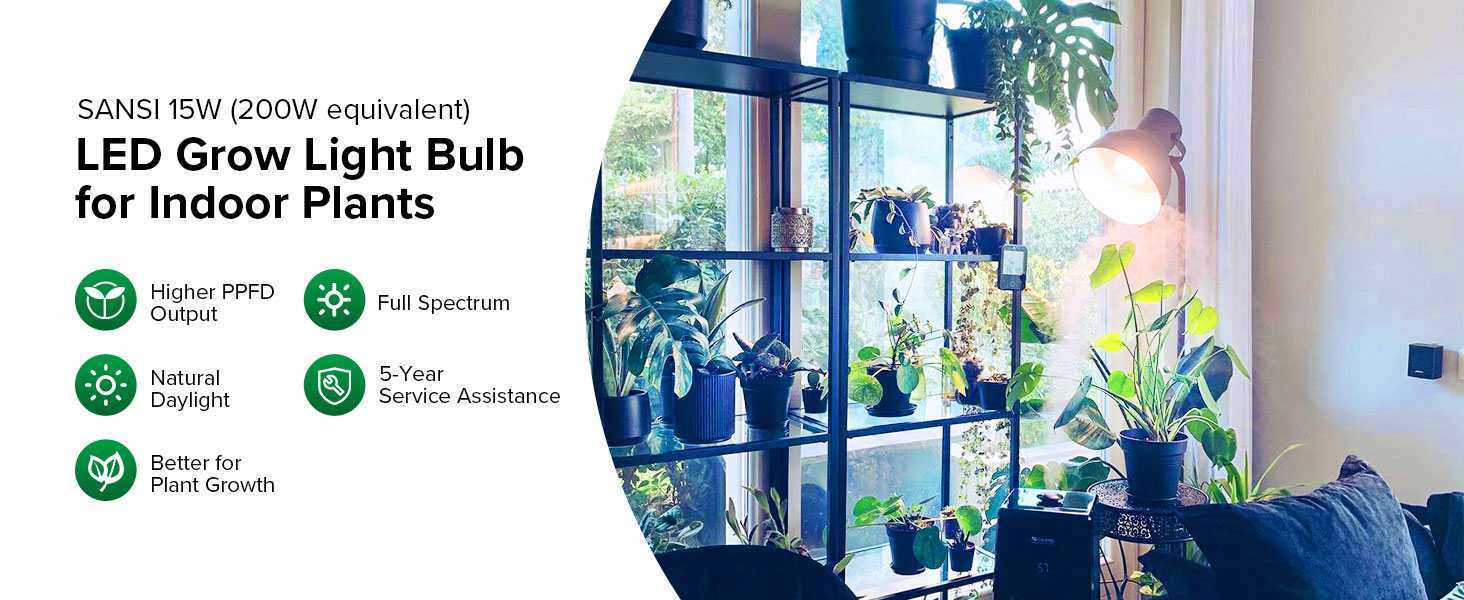 SANSI 15W GROW LIGHT BULBS
