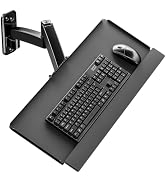 Keyboard Tray Wall Mount,Sit-Stand 26 Inch Keyboard and Mouse Stand,Height Adjustable Typing Plat...