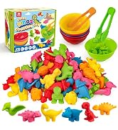 Coogam Counting Dinosaur Sorting Toy Set, Color Matching Classification Game, Montessori Fine Mot...