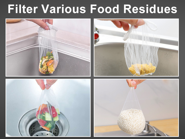 200 PCS Kitchen Sink Strainer Mesh Bag