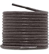 YJRVFINE Dress Shoe Laces for Men, 2 Pairs Round Waxed Shoelaces, Wax Shoestrings for Oxford Shoe...
