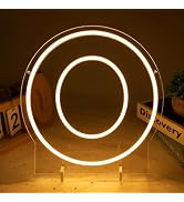 Light Up Letters O, Led Marquee Letter Lights Neon Sign, 13.9" Height Decorative Lighted Alphabet...