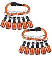 Upgrade Orange 12Pcs Bit Holder Keychain, 1/4 inch Hex Shank Bit Holders, Quick-change Design For...