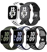 Lerobo 5 Pack Sport Band Compatible with Apple Watch Ultra 2 & Ultra Band 49mm 46mm 45mm 44mm 42m...