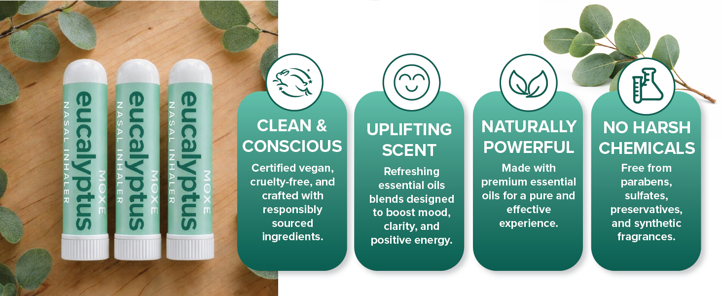 eucalyptus nasal inhaler stick for congestion and sinus relief