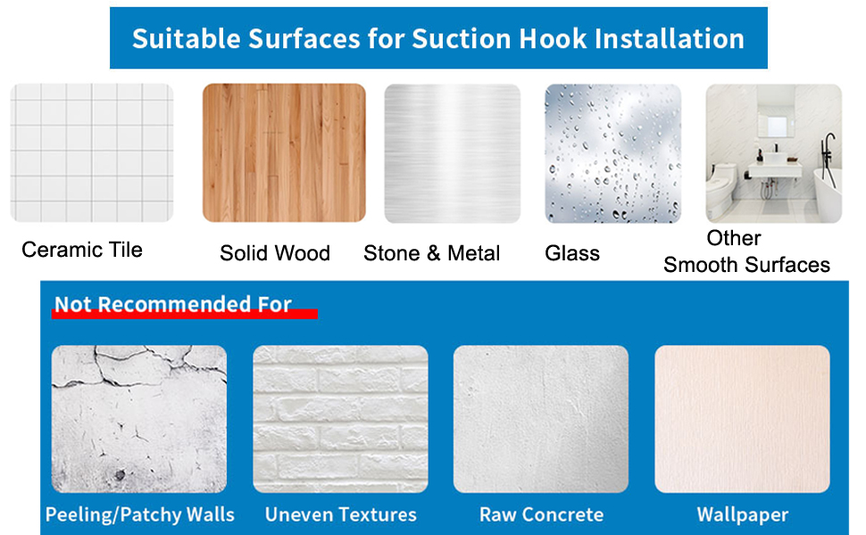 Suction Cup Hooks for Shower,Shower Hooks for Shower,Suction Cup Hooks for Glass Window