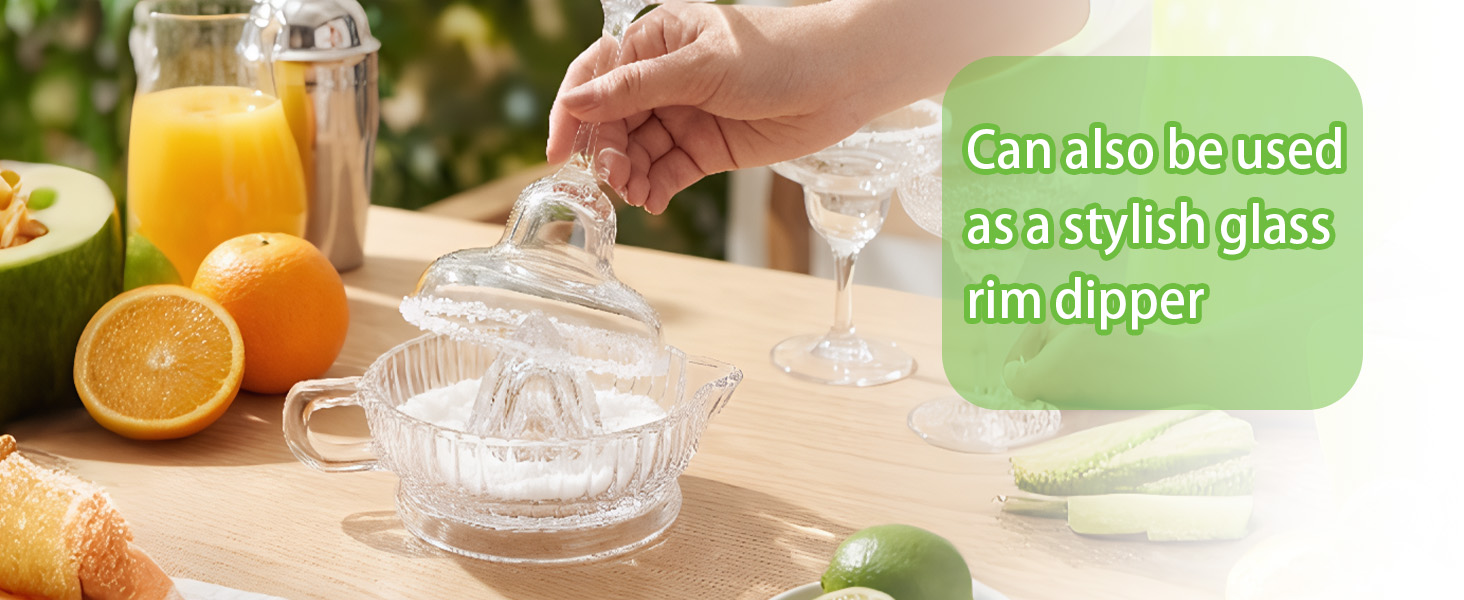 Manual Glass Lemon Squeezer Citrus Juicer Reamer