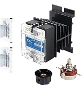 CGELE Solid State Relay SSR-40VA 500K ohm 2W to 24-480VAC 40A Single Phase Solid State Relay Resi...