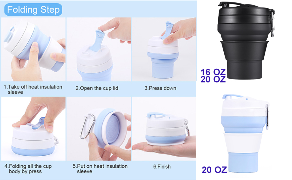 Silicone Collapsible coffee cup
