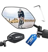 West Biking Bike Mirror, 360° Adjustable HD Shatterproof Bicycle Mirror, Aluminium Alloy Mirror S...