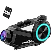 FreedConn R3 PRO Motorcycle Helmet Bluetooth Headset with Camera Recorder, Motorcycle Communicati...