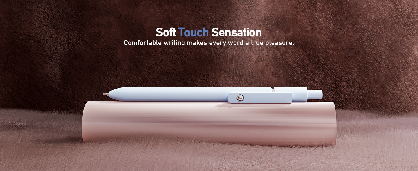 comfortable grip soft touch sensation gel ink pen