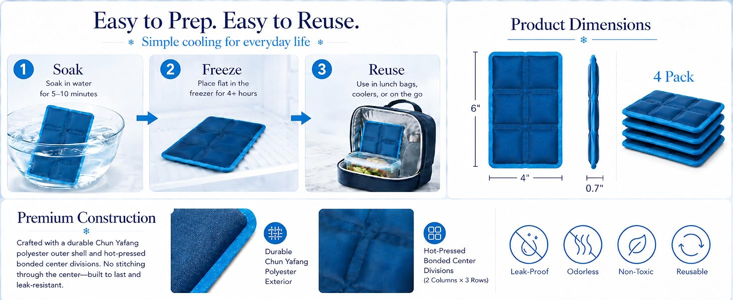 Ice Packs for Lunch Boxes