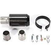 Motorcycle Carbon Fiber Exhaust Muffler Black (51mm Slip-On Type), 51mm Slip-On Motorcycle Bikes ...
