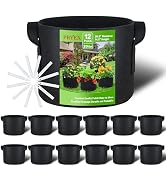 PHYEX 12-Pack 20 Gallon Grow Bags, Heavy Duty Fabric Pots with Handles, Reusable Plant Bags for V...