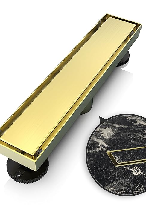 gold shower drain