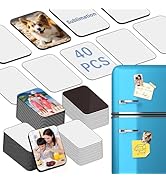 80PCS Sublimation Magnet Blanks Bulk Rectangle Produnts 40 Pcs MDF Sublimation Blanks and 40Pcs S...